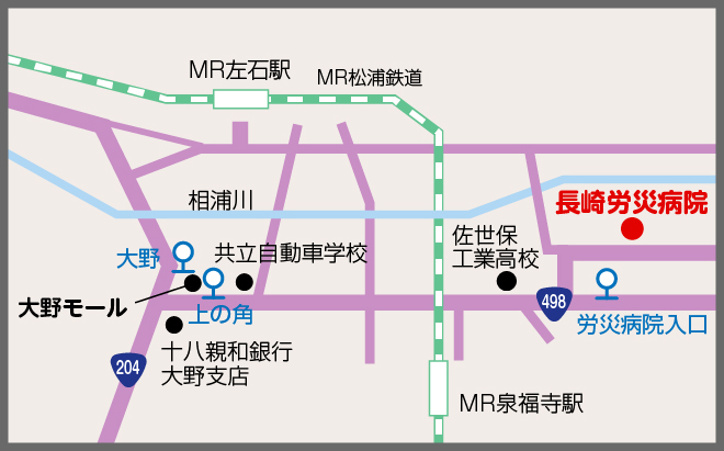 病院周辺　周辺地図